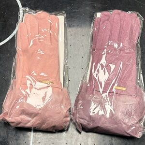 Source Unknown Pink and Purple Gloves 2 pair new in bags